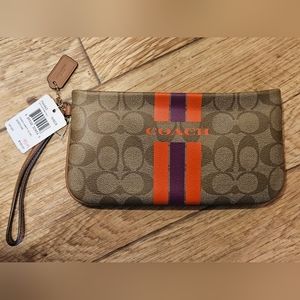 NEW Coach Varsity Large Wristlet